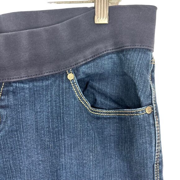 Old Navy Maternity Jeans 8 Regular Low Rise Waist Pull On Elastic Comfort Boot - Picture 6 of 10